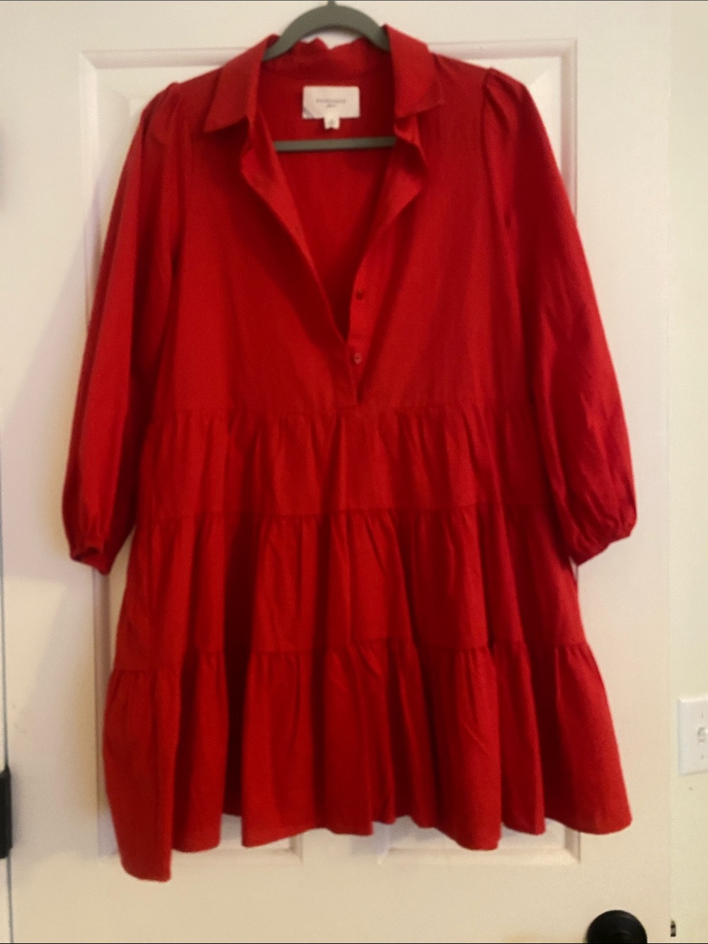 Pomander Place Red Tiered dress